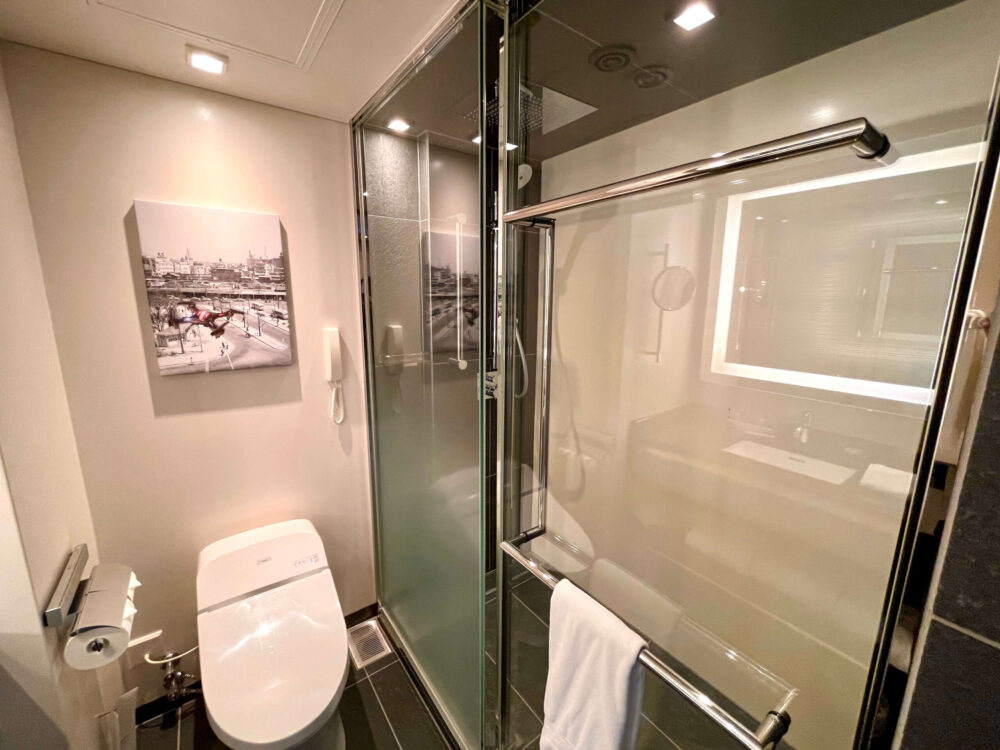 ヒルトン東京 エグゼクティブルーム トイレとシャワールーム