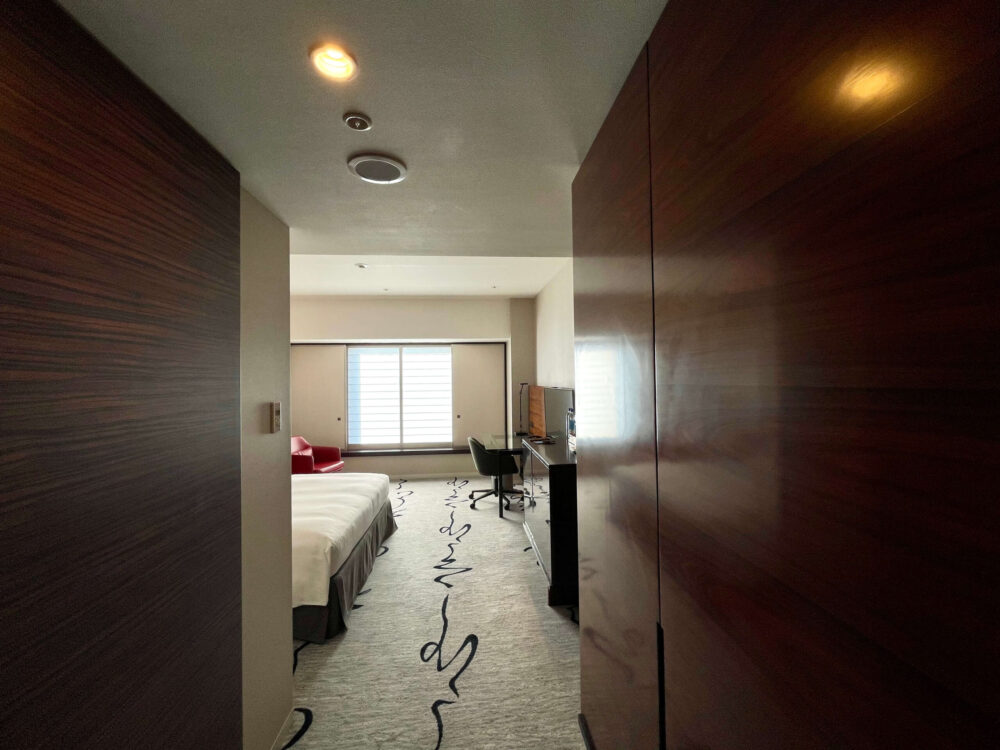 ヒルトン東京 エグゼクティブルーム 廊下からの眺め