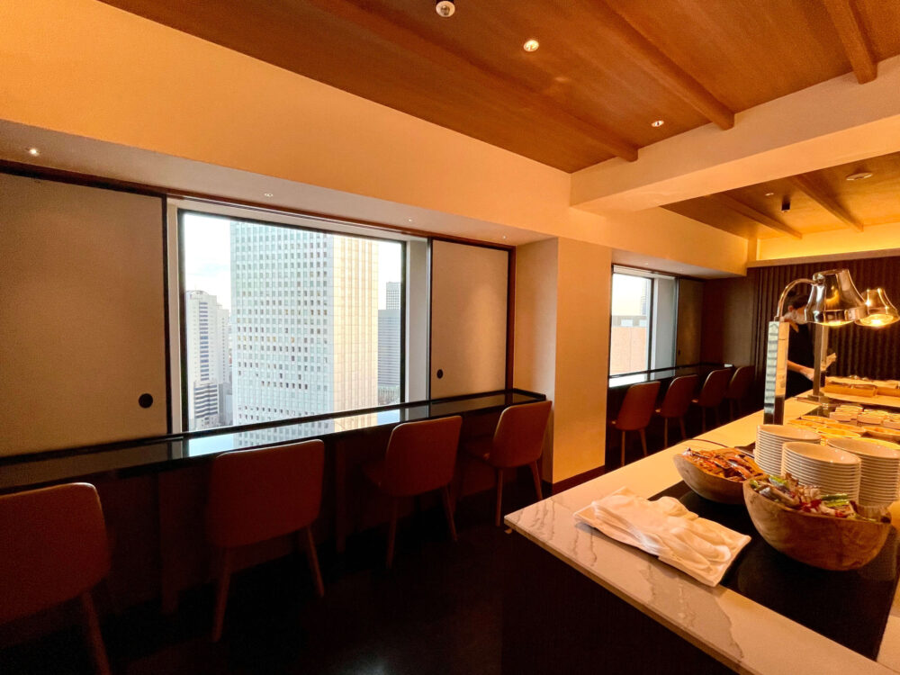 ヒルトン東京 エグゼクティブラウンジ カウンター席