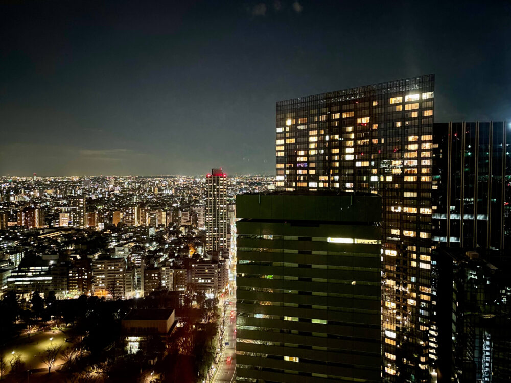 ヒルトン東京 エグゼクティブフロアからの夜景