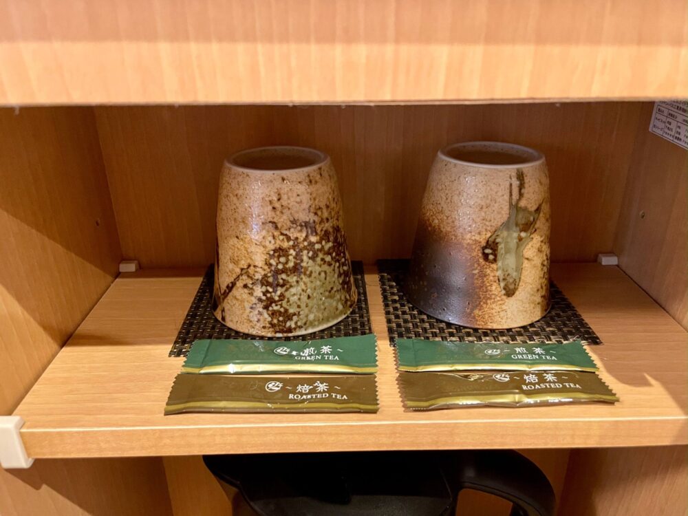 御宿野乃 浅草 湯呑みとお茶セット
