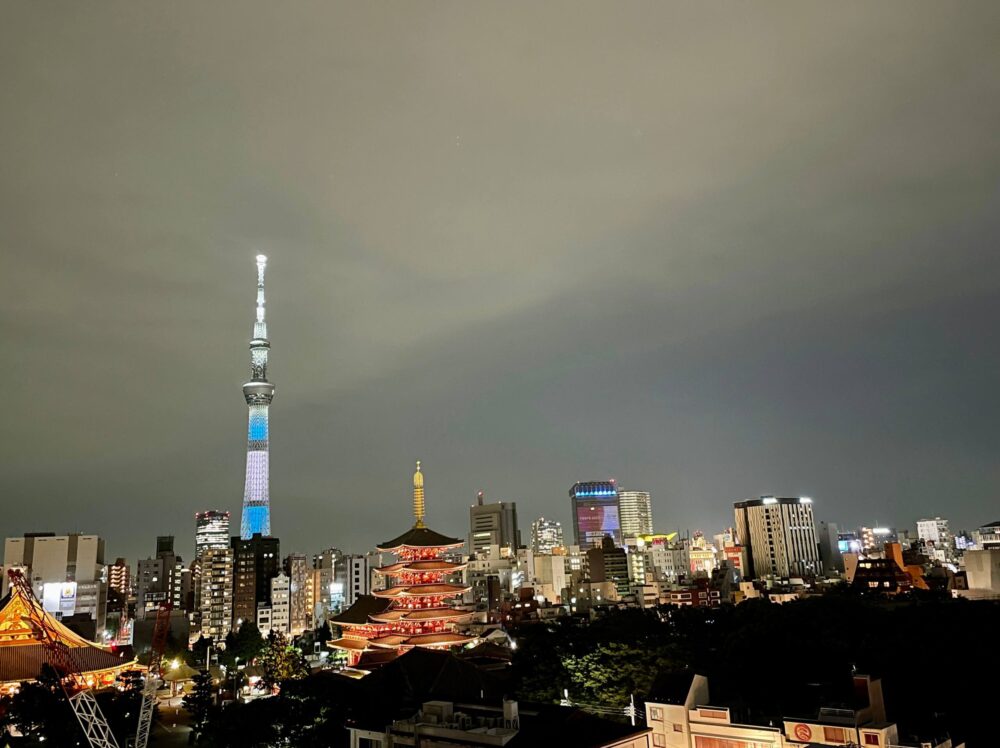 御宿野乃 浅草 客室からの夜景