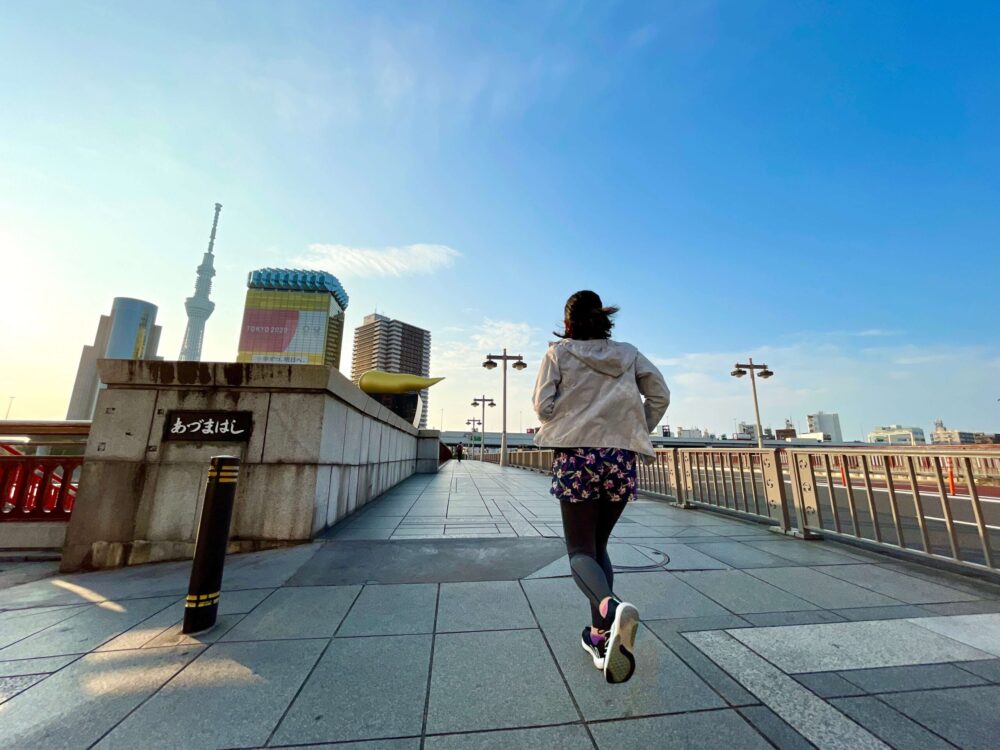 野乃浅草からランニング 吾妻橋