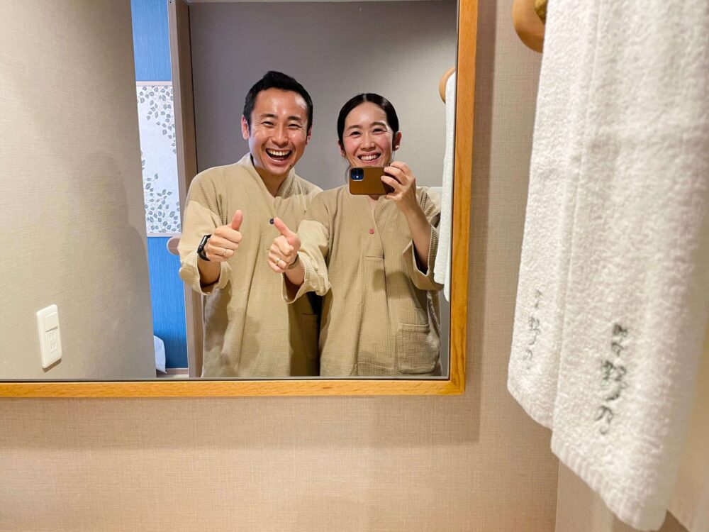 「御宿 野乃 浅草」さっそく館内着に着替えました
