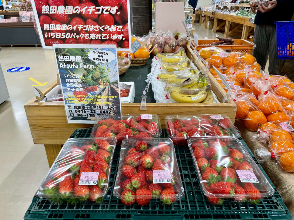 ヒルトン成田 ランニング 熱田農園のいちご