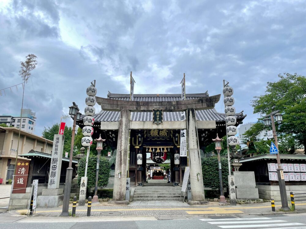 旅ラン 櫛田神社の鳥居