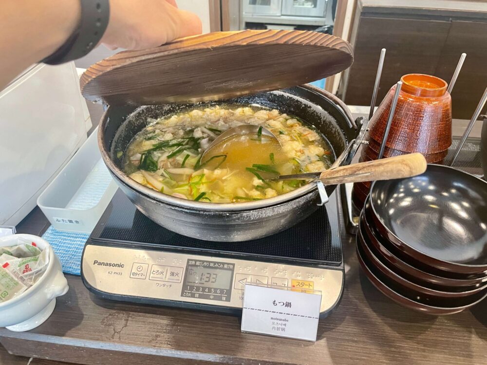 ドーミーインpremium博多 朝食 もつ鍋