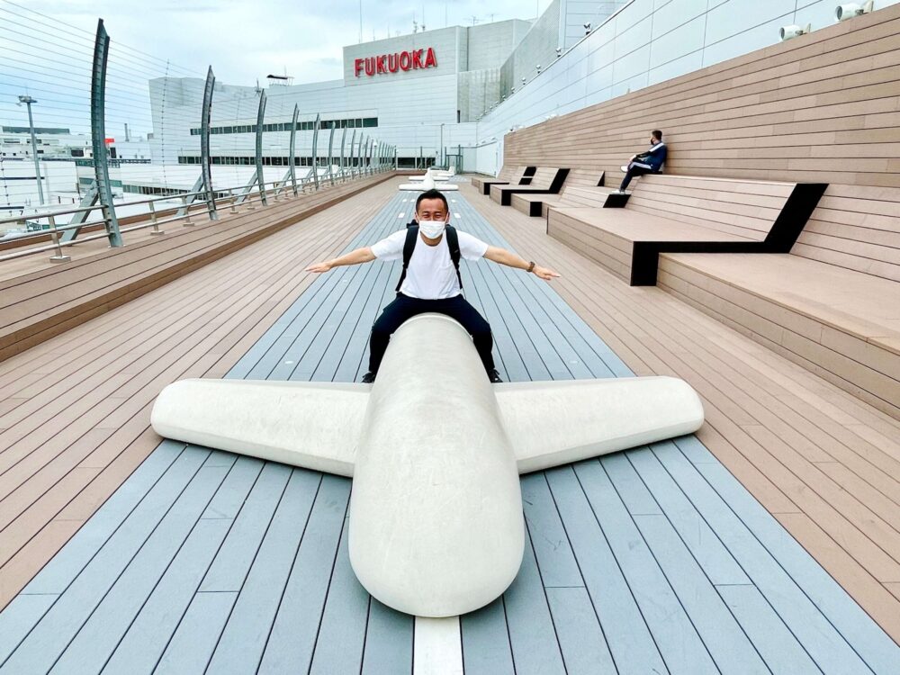 福岡空港 展望台にて写真スポット発見