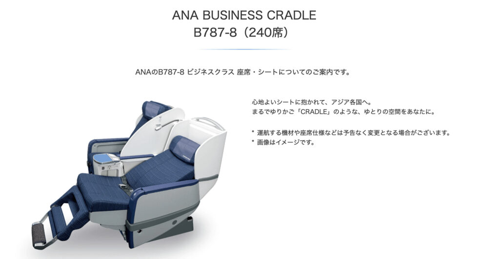 B787-8 ANA BUSINESS CRADLE