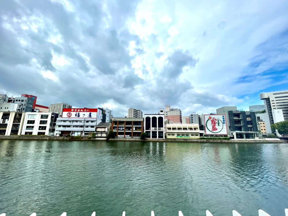 旅ラン 福岡 中洲周遊 那珂川通りからの風景