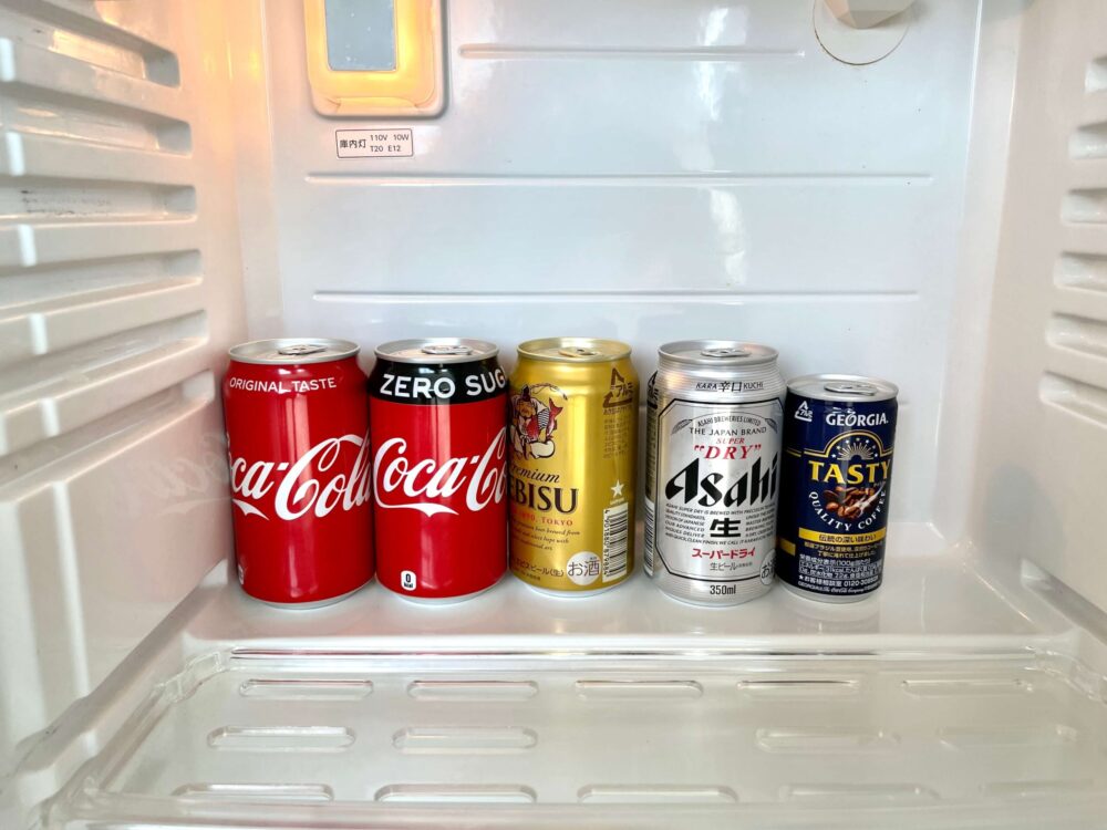 ヒルトン福岡シーホーク パノラミックスイート ミニバーの中身