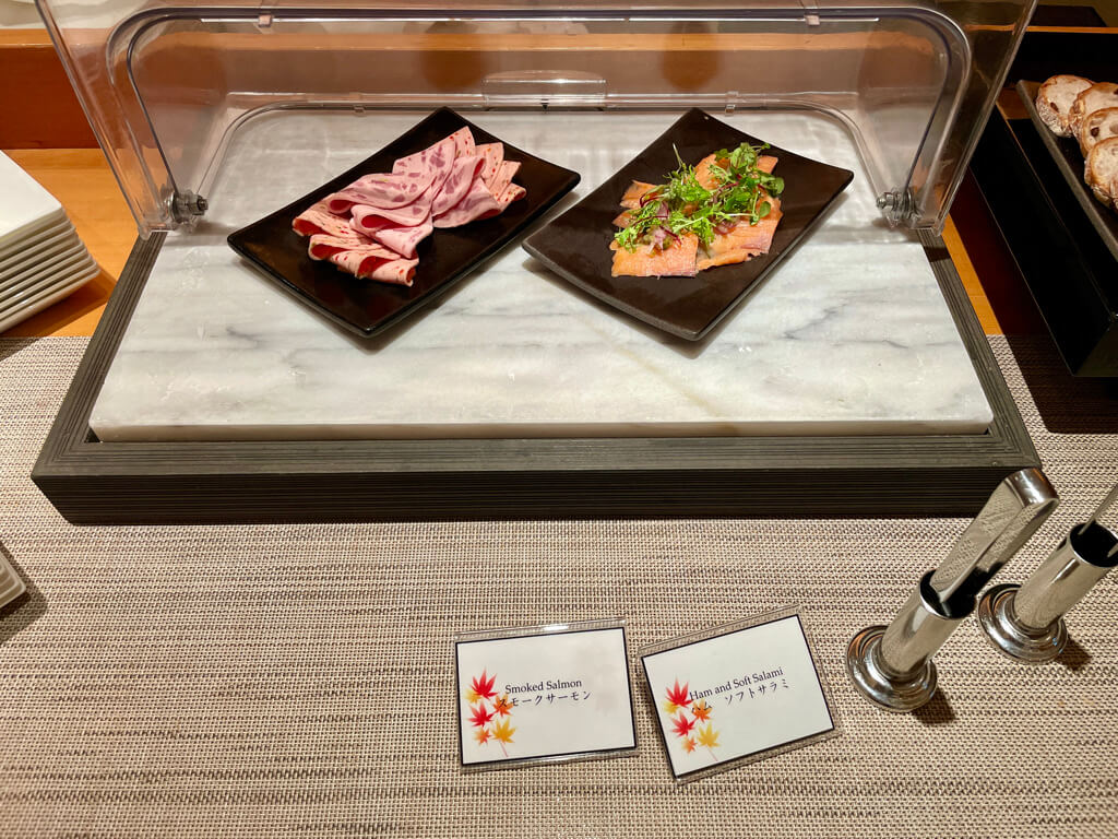 インターコンチネンタル東京ベイ 和ラウンジ サーモンとハム