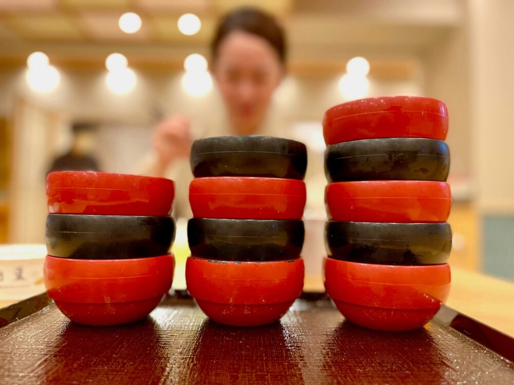 「御宿 野乃 浅草」朝食バイキング 小鉢タワー