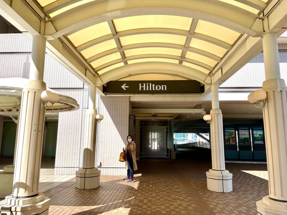 ヒルトンお台場 ゆりかもめ駅からのアプローチ