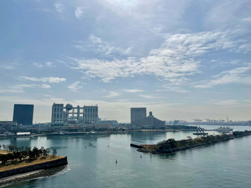 旅ラン ヒルトンお台場 レインボーブリッジから見るお台場