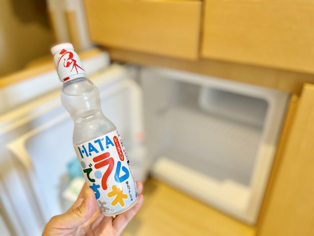 「御宿 野乃 浅草」ウェルカムドリンクのラムネ