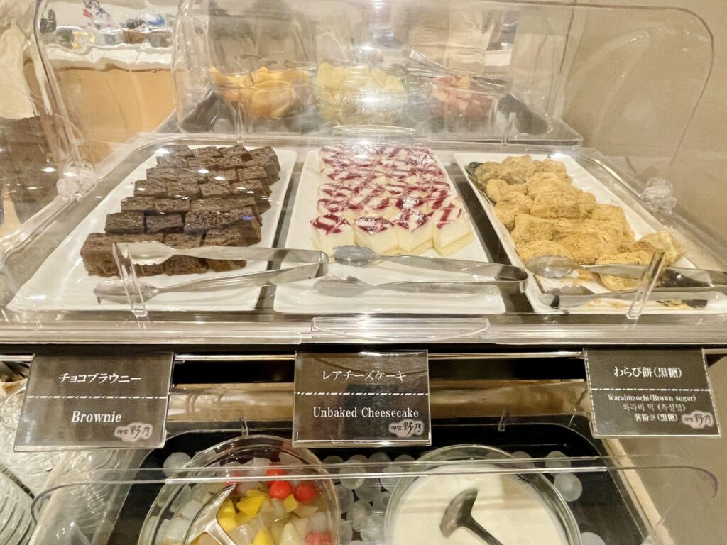 「御宿 野乃 浅草」朝食 デザートメニュー