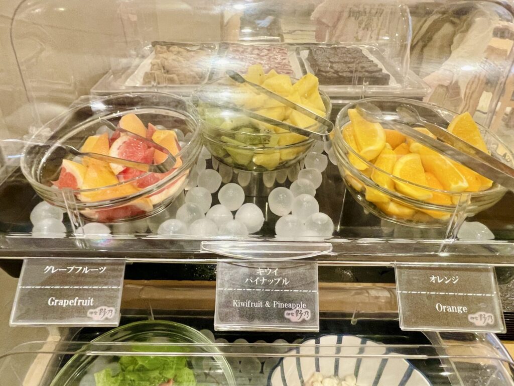 「御宿 野乃 浅草」朝食 デザートメニュー