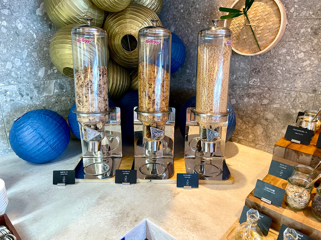 ヒルトン瀬底 朝食 シリアルコーナー