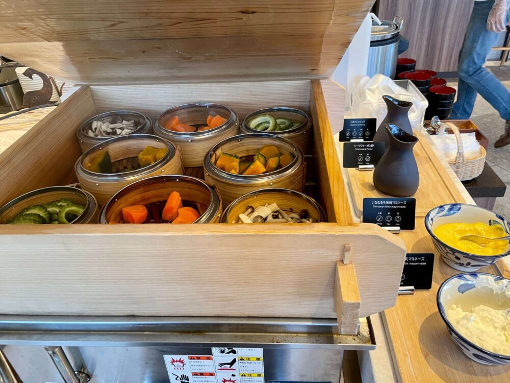 ヒルトン瀬底 朝食 蒸し野菜