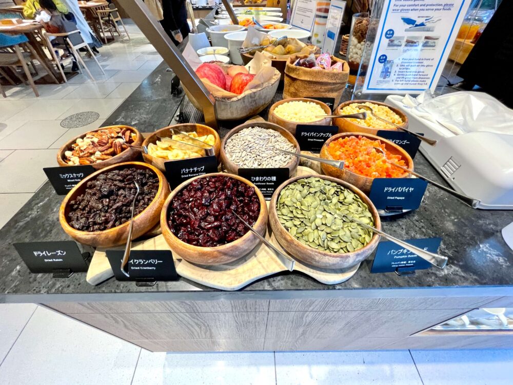 ヒルトン東京ベイ 朝食 ドライフルーツコーナー