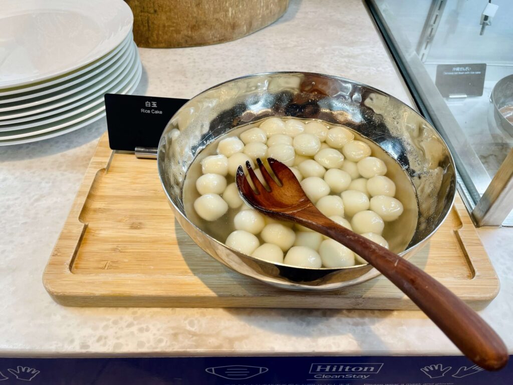 ヒルトン瀬底 朝食会場 デザートコーナー しらたま