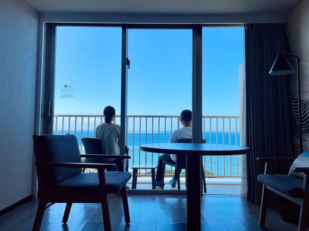 2021年 えだ旅 総まとめ ヒルトン瀬底 客室ベランダでの様子