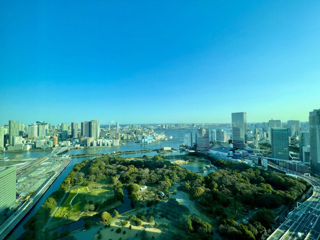 コンラッド東京 エグゼクティブルーム ベイビューの眺望