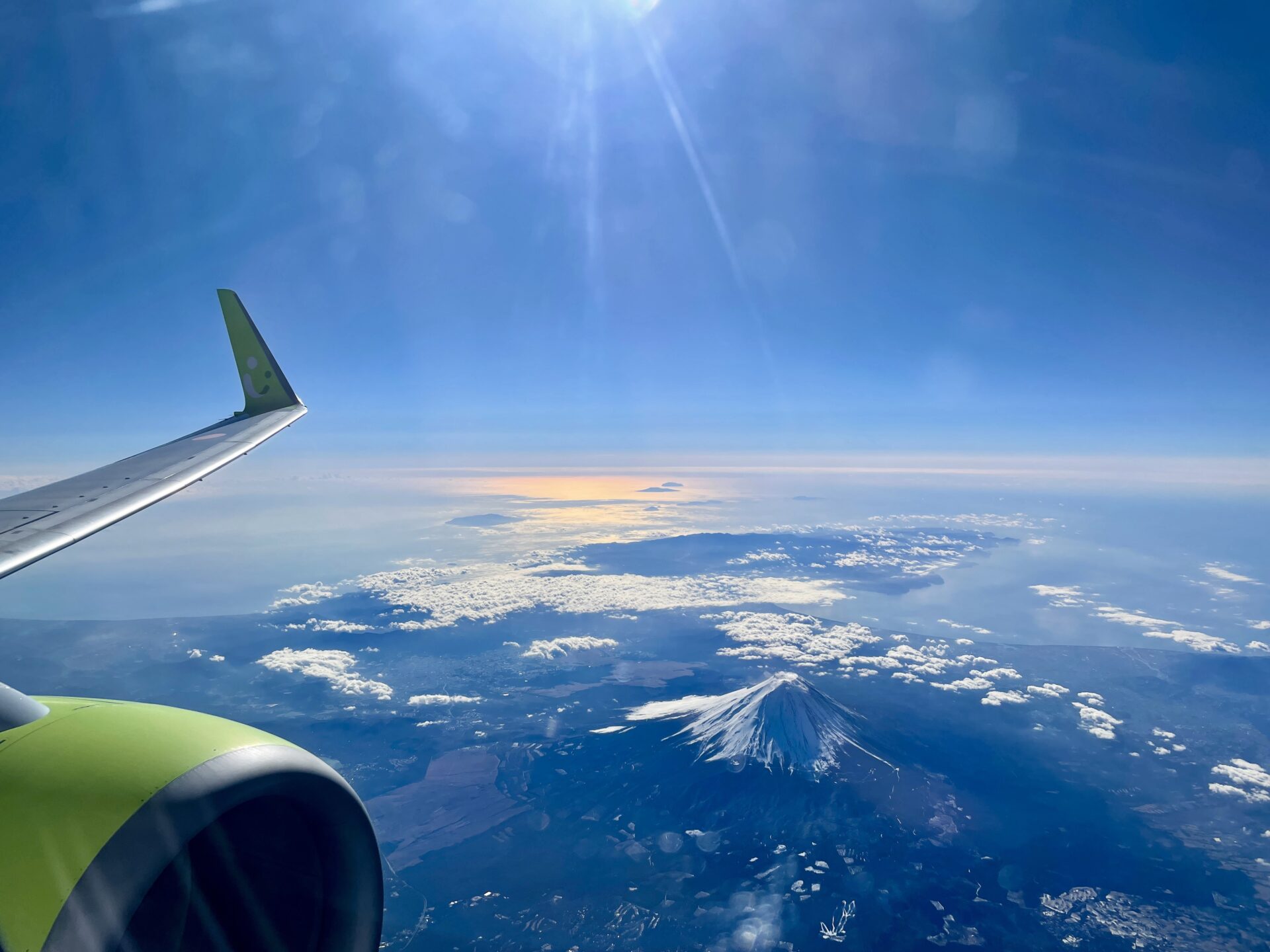 ソラシドエア 機上からの富士山