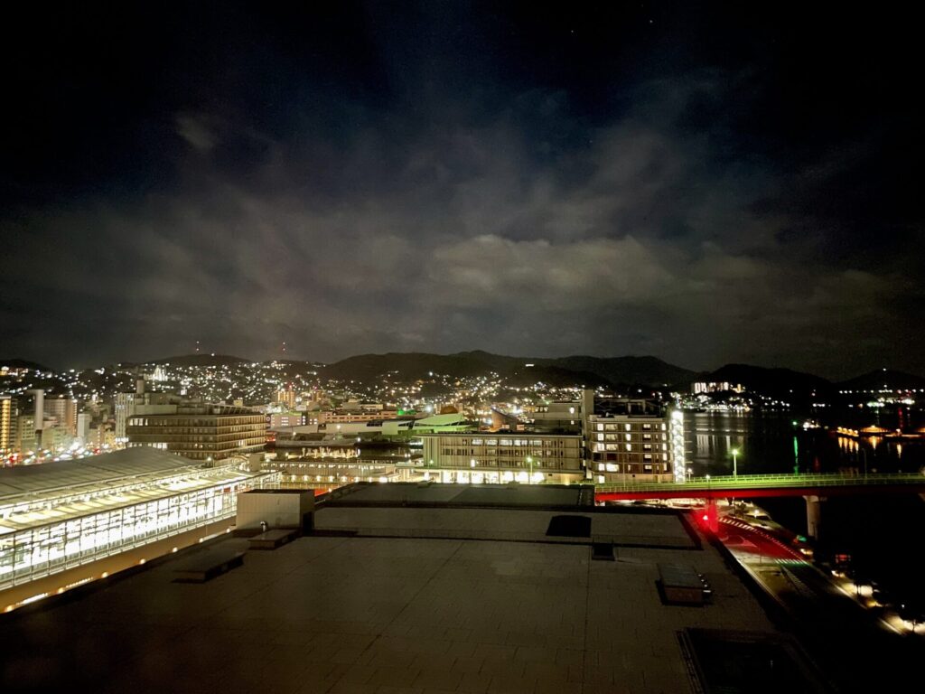 ヒルトン長崎 エグゼクティブルームからの夜景