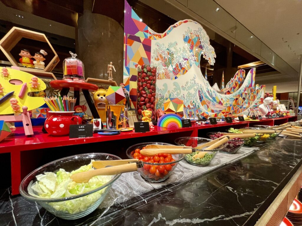 ヒルトン東京 朝食ブッフェ サラダコーナー