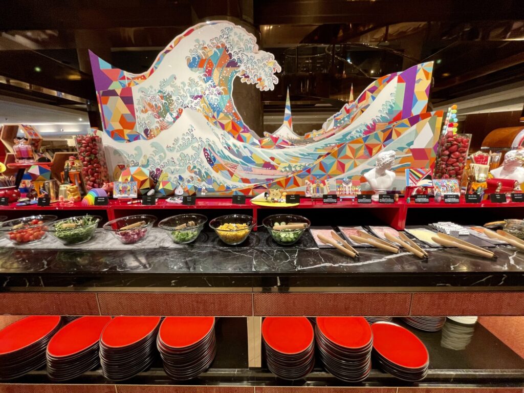 ヒルトン東京 朝食ブッフェ 葛飾北斎の世界観