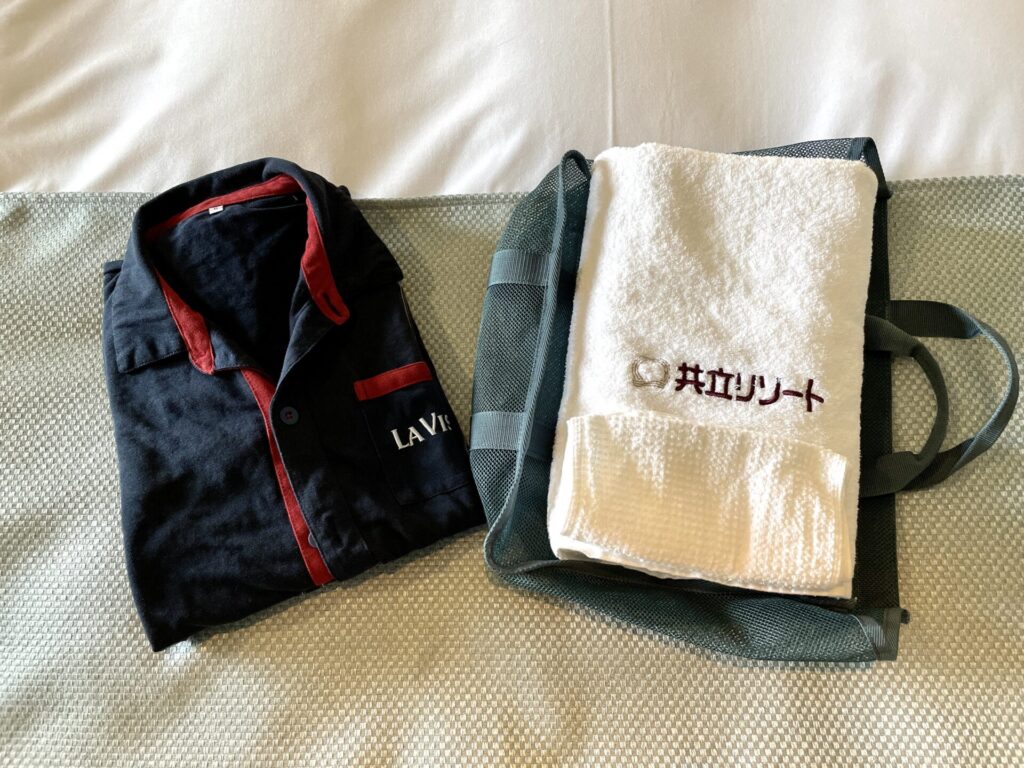 ラビスタ東京ベイ 客室 お風呂セットと館内着