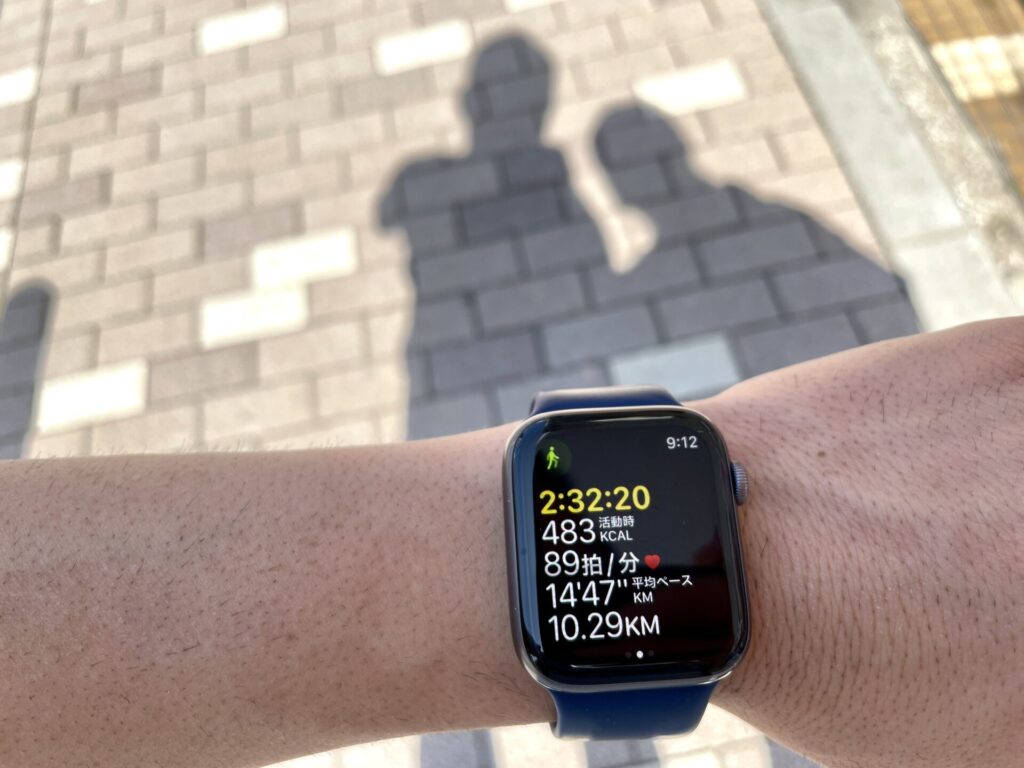 山手線一周　徒歩　10km通過