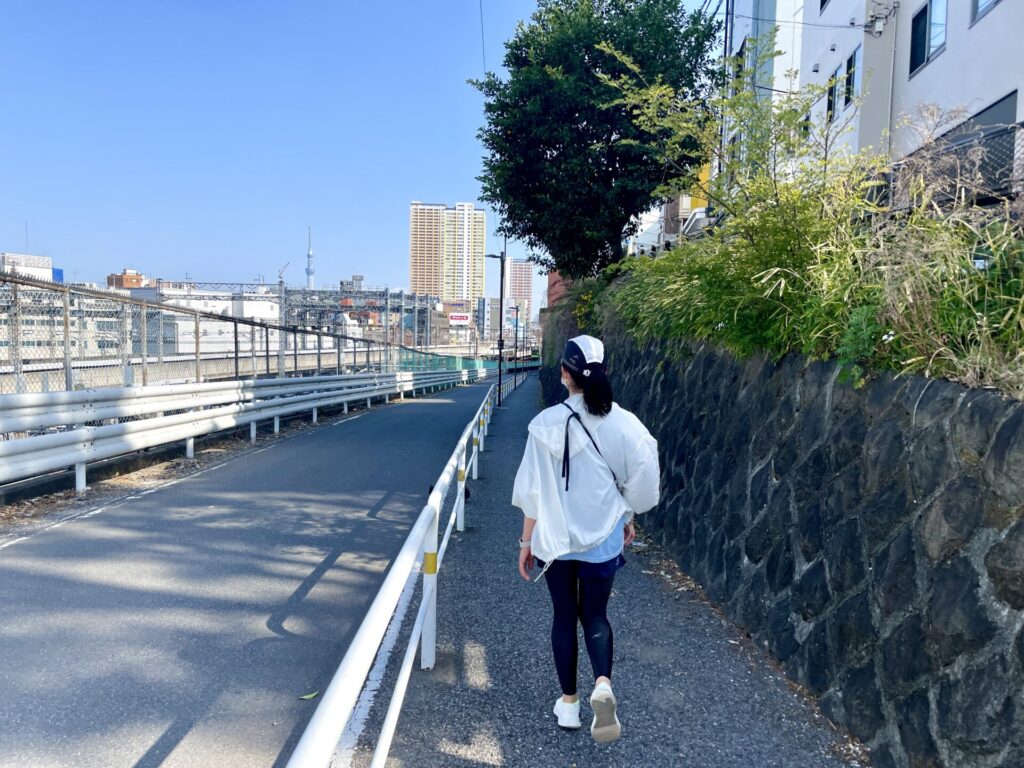 山手線一周　徒歩　田端から西日暮里へ歩く