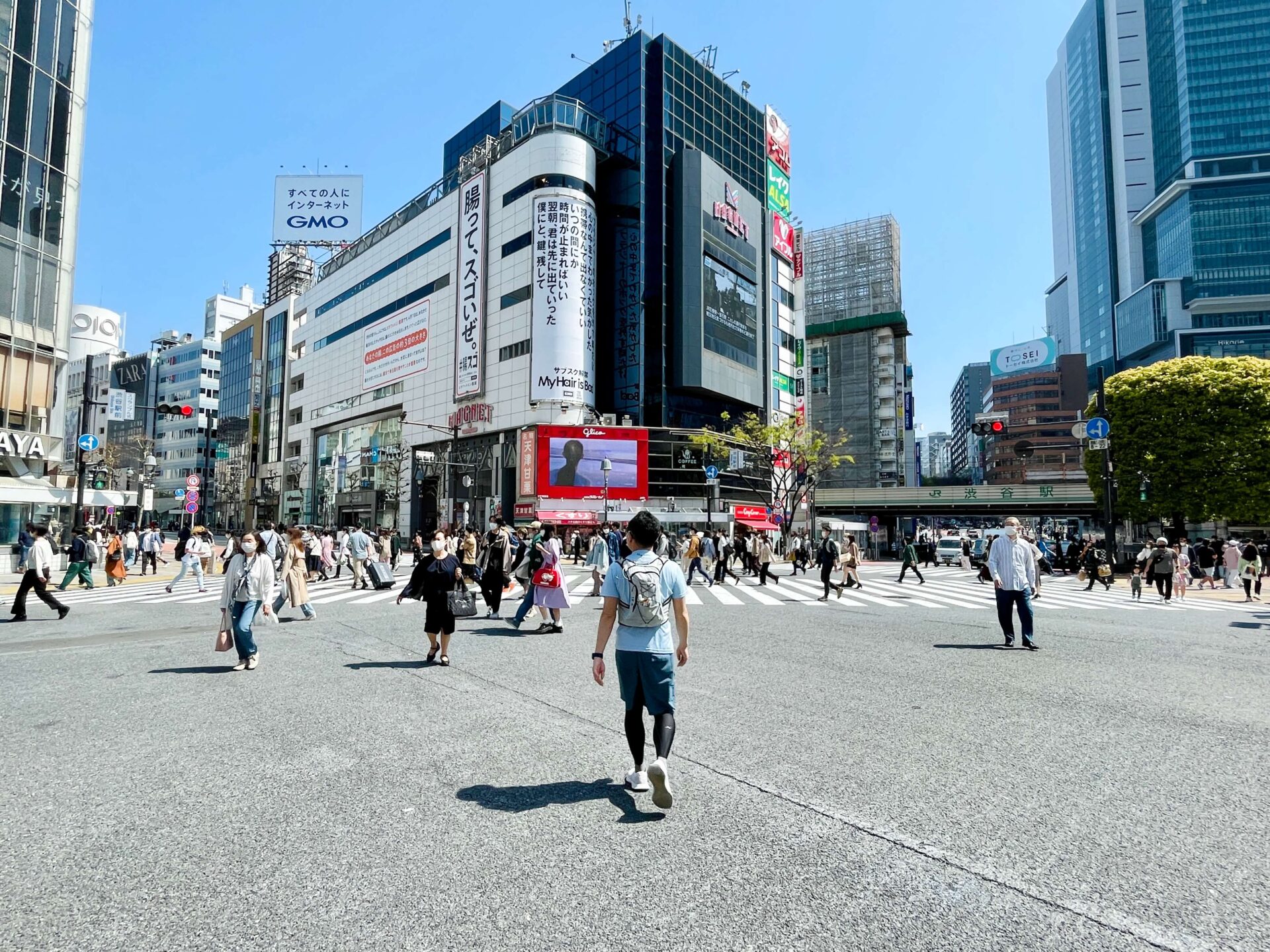 徒歩で「山手線一周」渋谷 スクランブル交差点