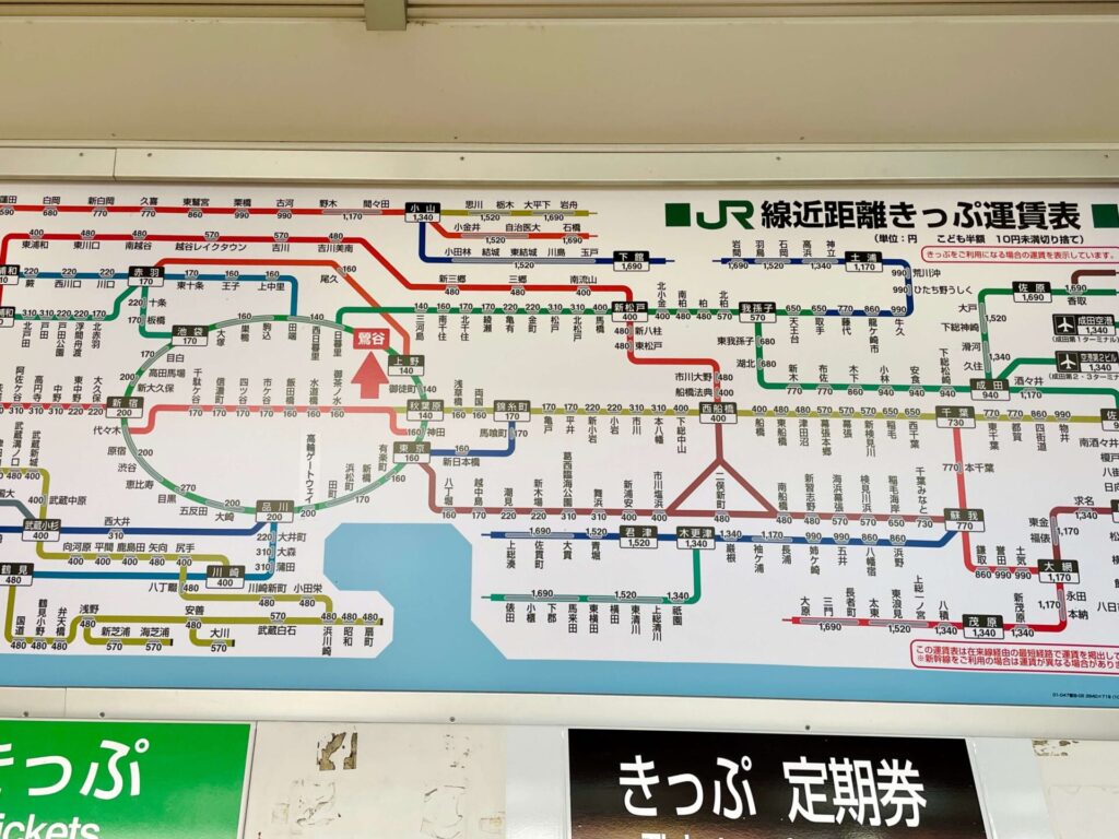 徒歩で「山手線一周」鶯谷駅 路線図