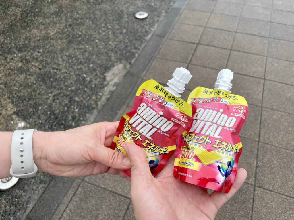 東京エクストリームウォーク100 アミノバイタルでエネルギー補給