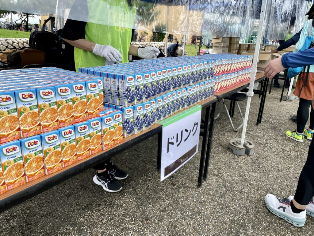 東京エクストリームウォーク100 第1チェックポイント ドリンク