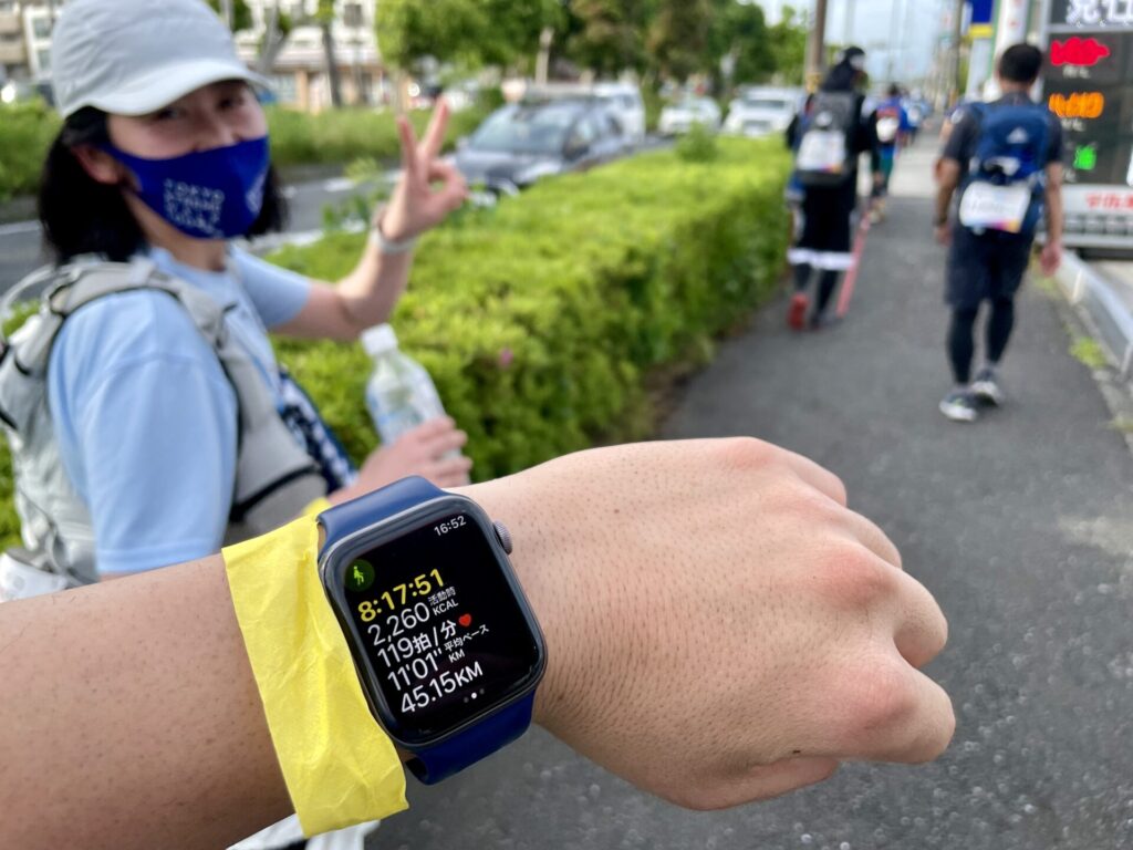 東京エクストリームウォーク100 45km通過
