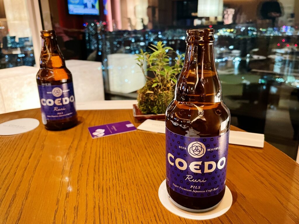 コンラッド東京 エグゼクティブラウンジ イブニングカクテル コエドビール