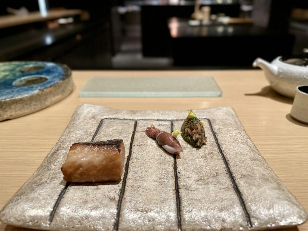 ロク京都 シェフズテーブル 鰆とホタルイカ