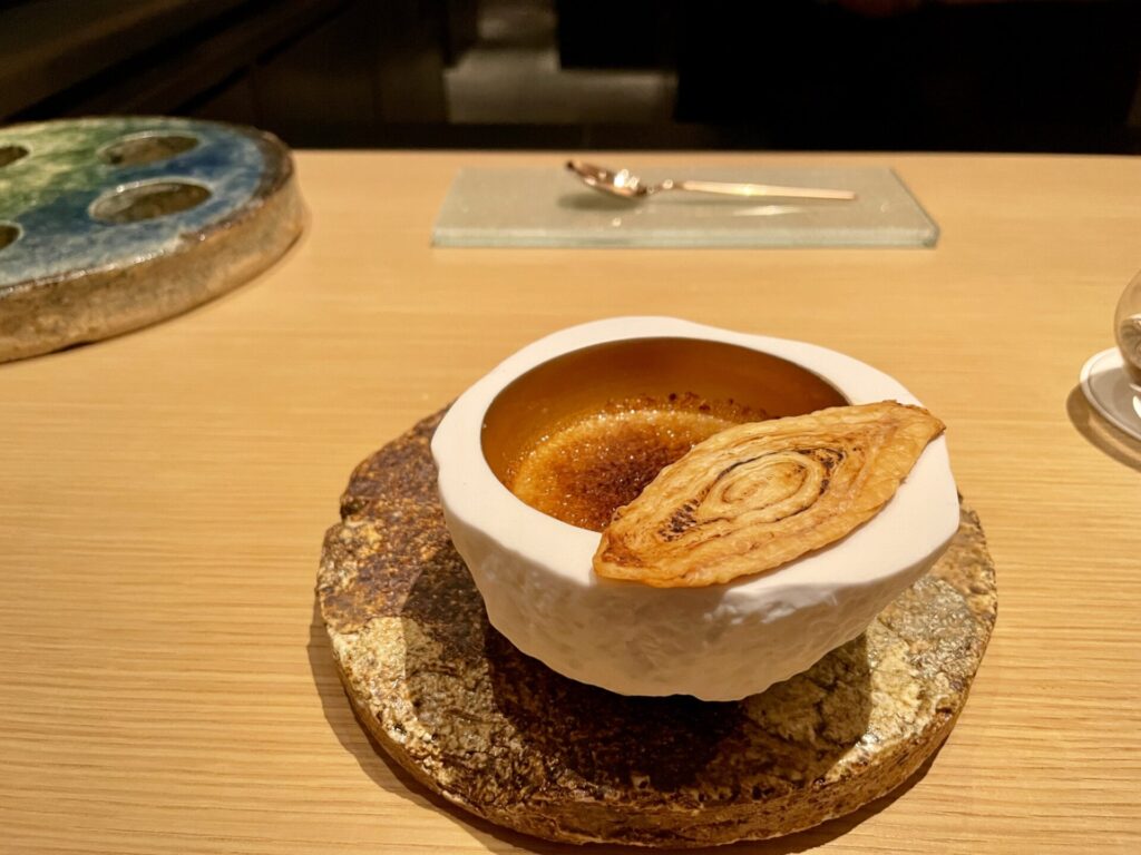 ロク京都 シェフズテーブル 編笠岳のプリン