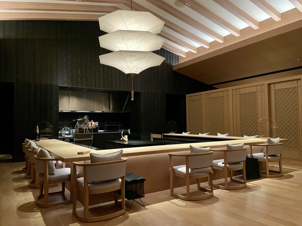 ロク京都 シェフズテーブル 夜の様子