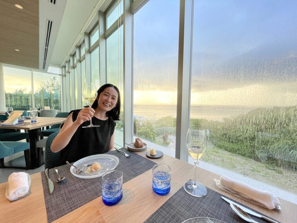 ヒルトン瀬底 シスクグリルから見る夕焼け