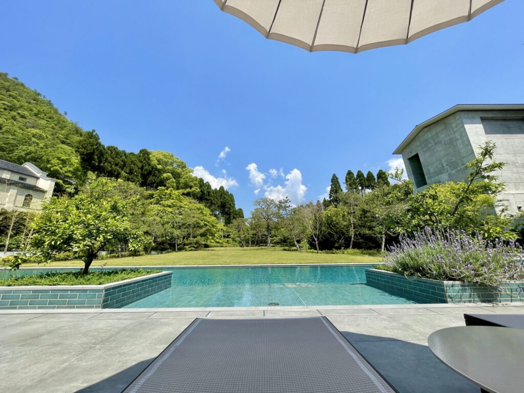 ロク京都 サーマルプール チェアからの眺め