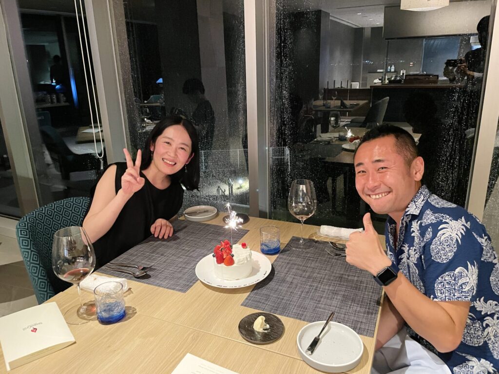 ヒルトン瀬底 シスクグリルにて記念撮影