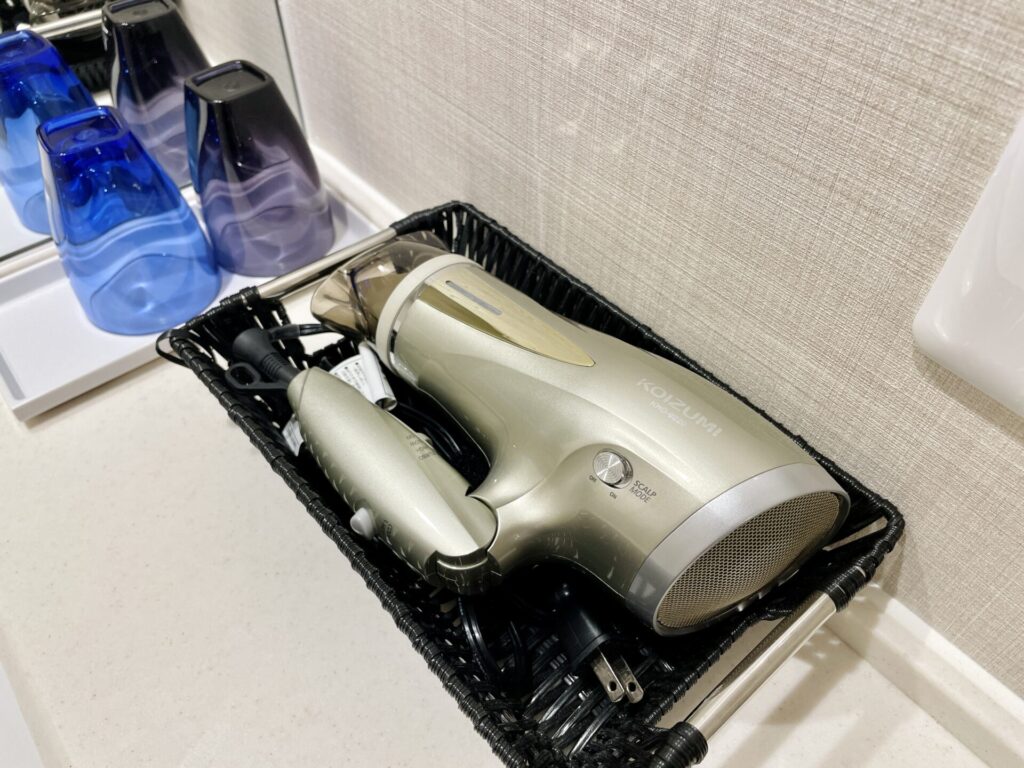 「ドーミーイン広島ANNEX」ダブルルーム客室 ドライヤー