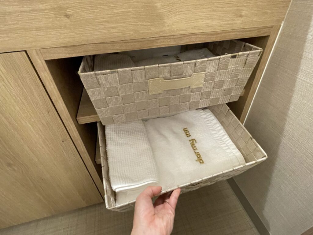 「ドーミーイン広島ANNEX」ダブルルーム客室 洗面台下