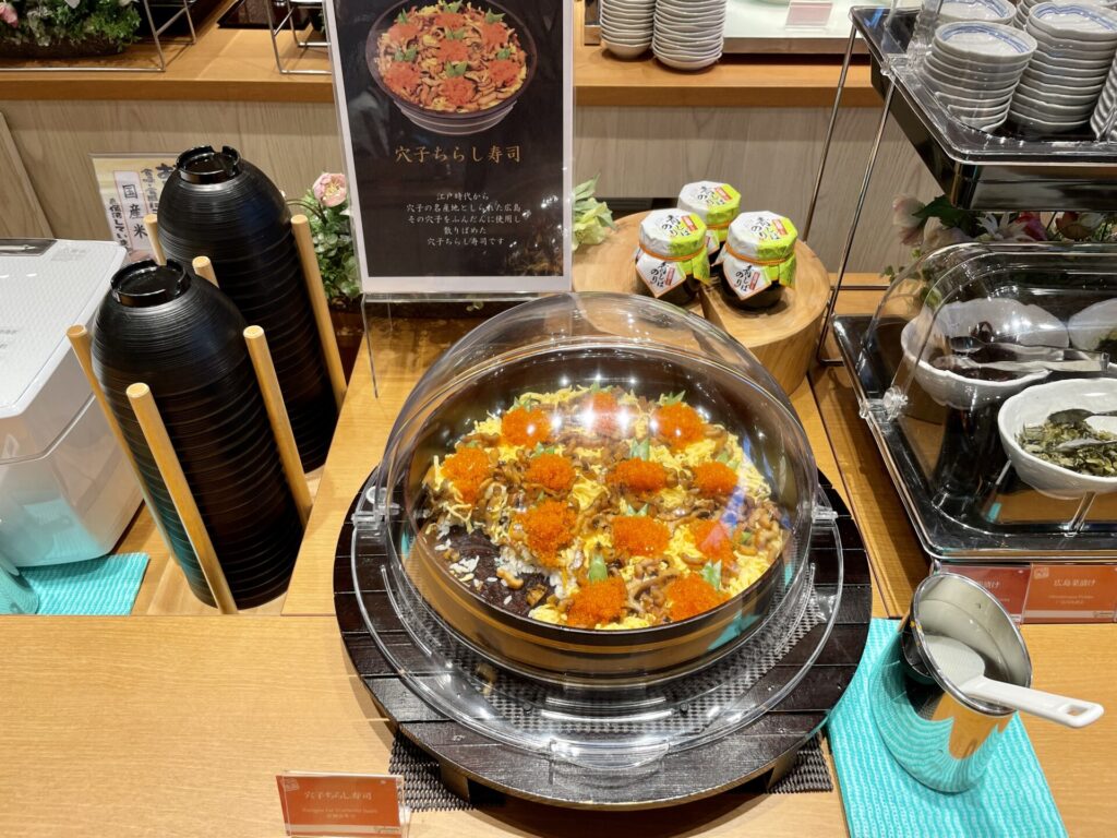 「ドーミーイン広島ANNEX」朝食 穴子ちらし